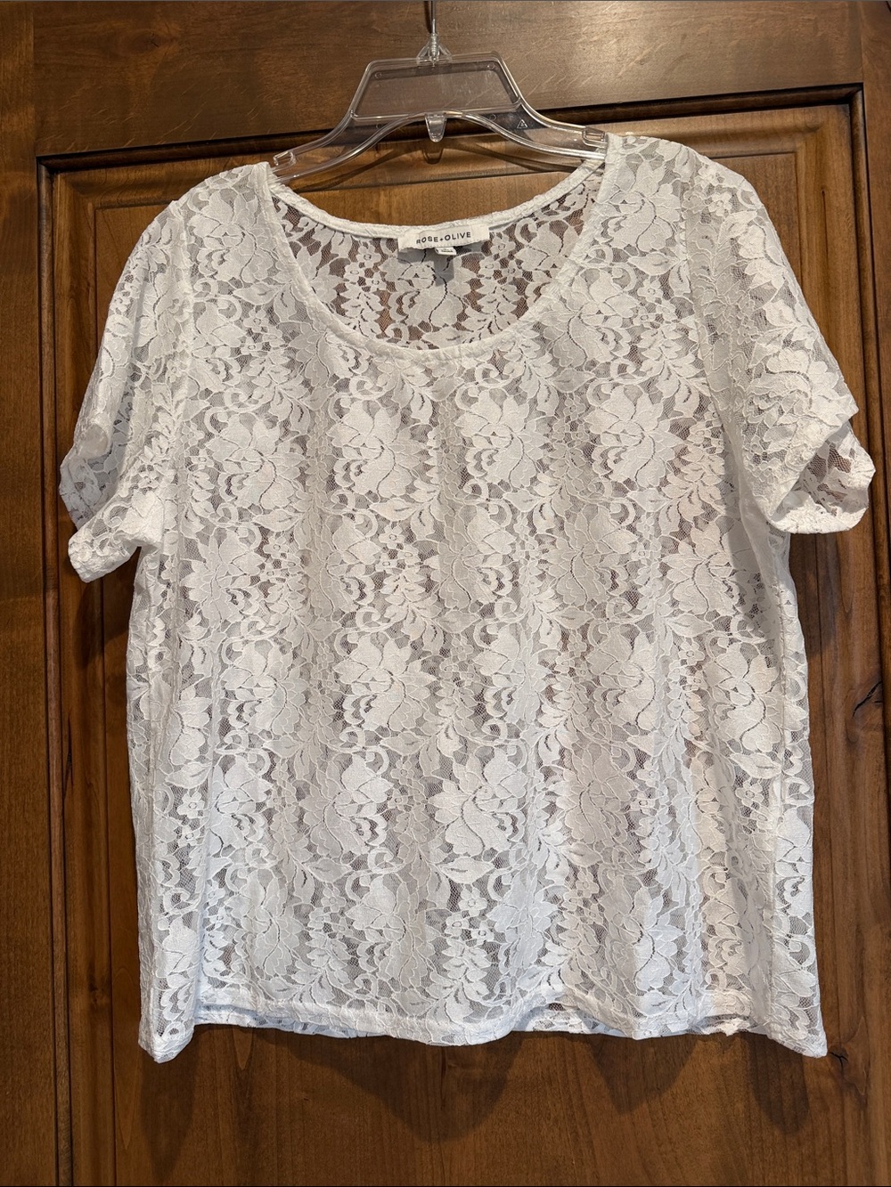 Rose + Olive lace top